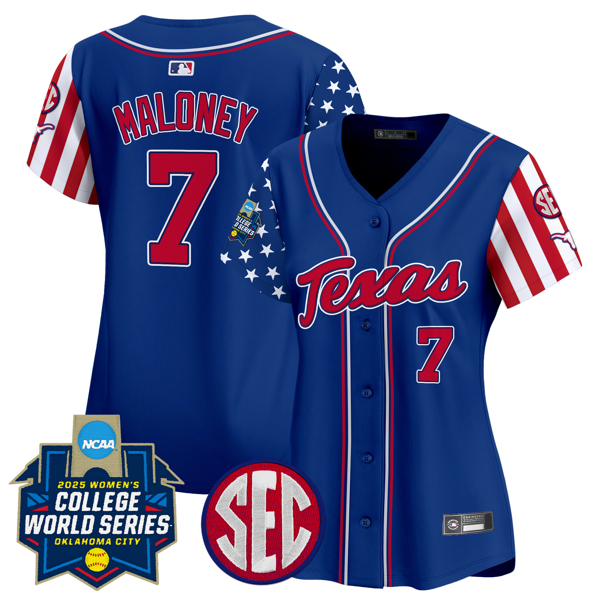 Women's Texas Longhorns Softball 2025 Independence Day Vapor Premier Limited Jersey - All Stitched