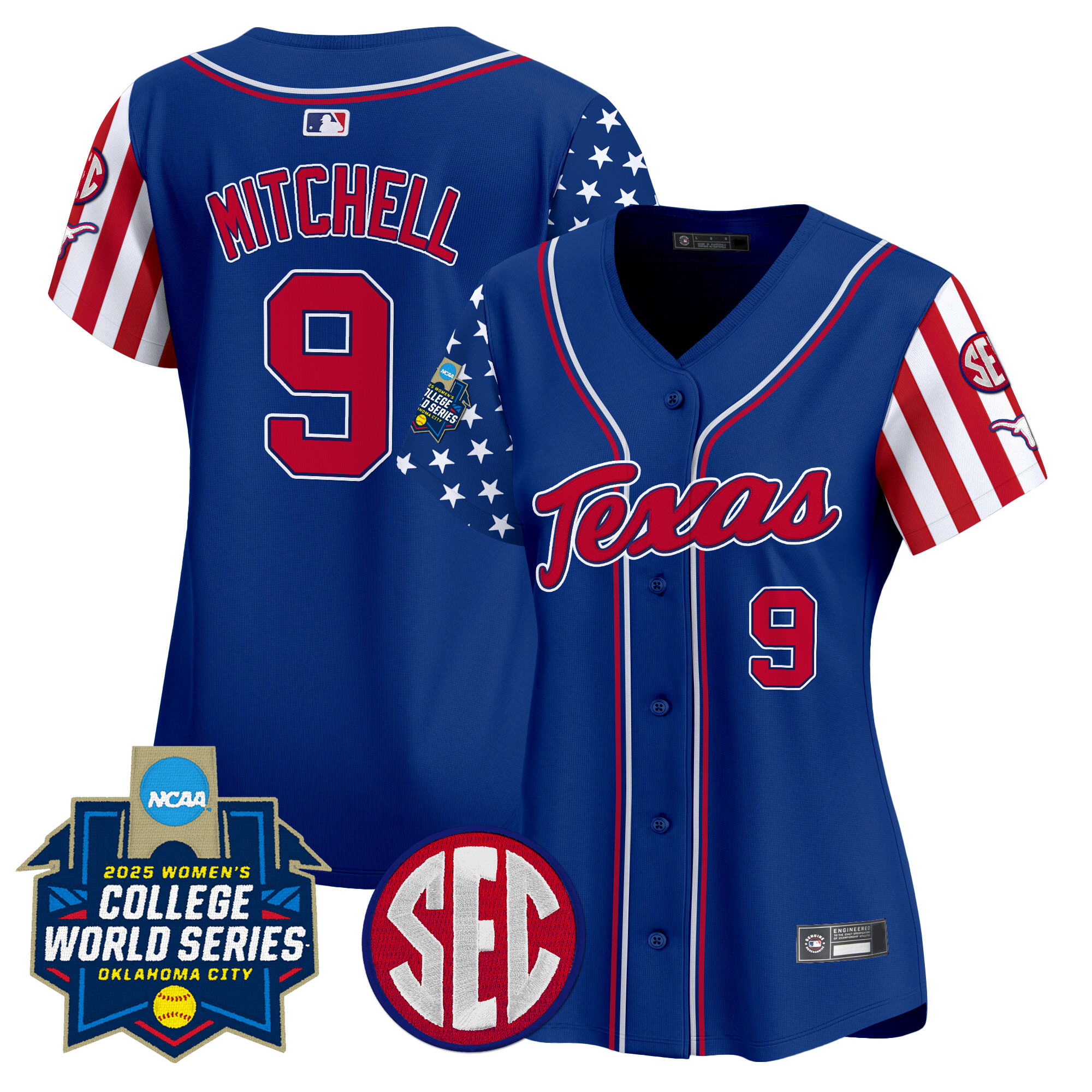 Women's Texas Longhorns Softball 2025 Independence Day Vapor Premier Limited Jersey - All Stitched