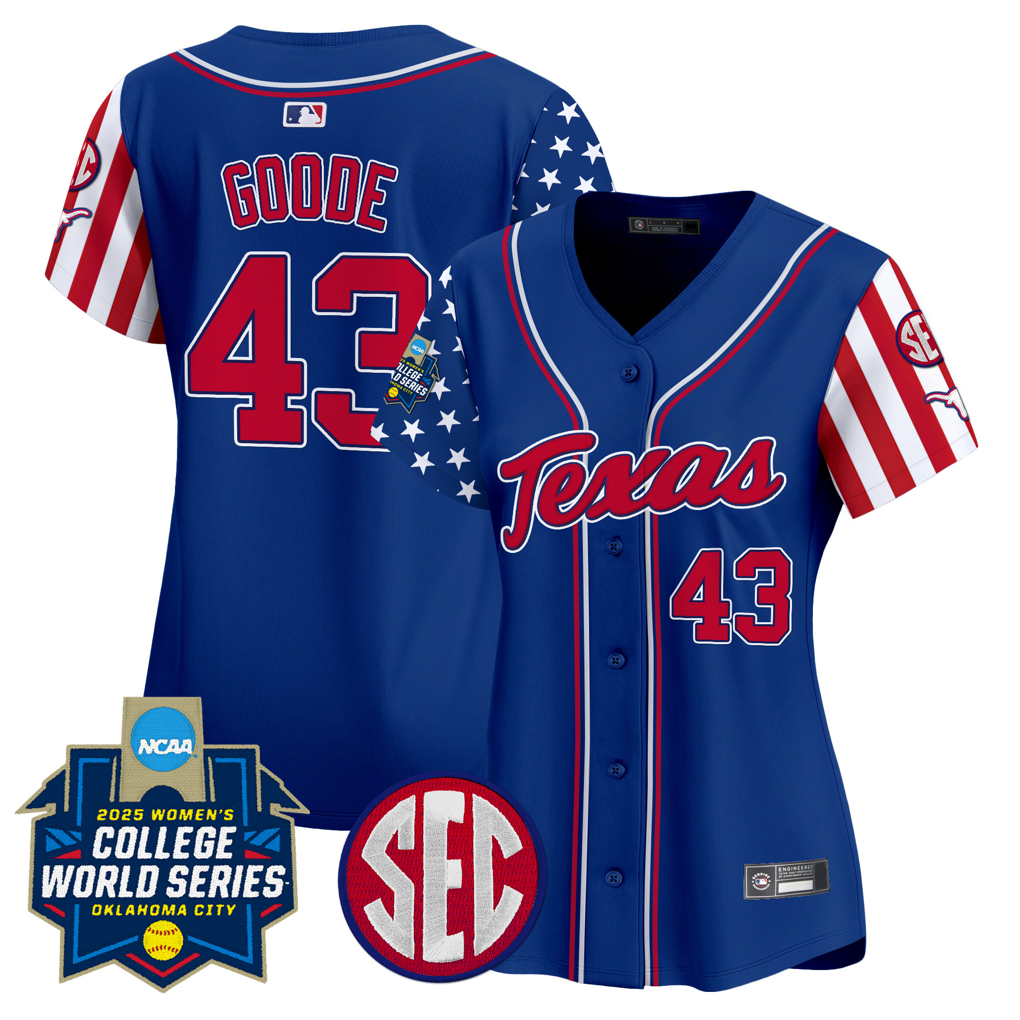 Women's Texas Longhorns Softball 2025 Independence Day Vapor Premier Limited Jersey - All Stitched