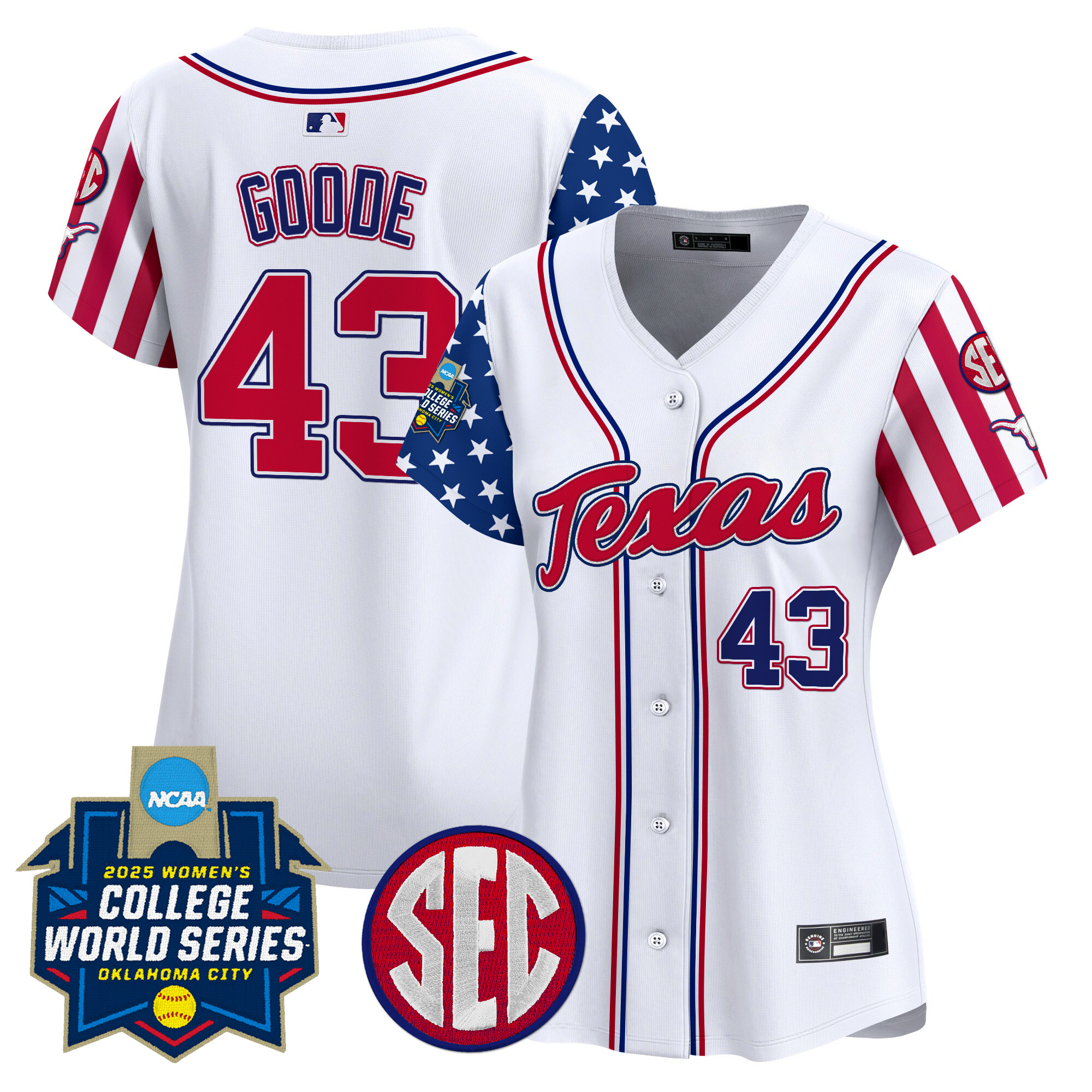 Women's Texas Longhorns Softball 2025 Independence Day Vapor Premier Limited Jersey - All Stitched