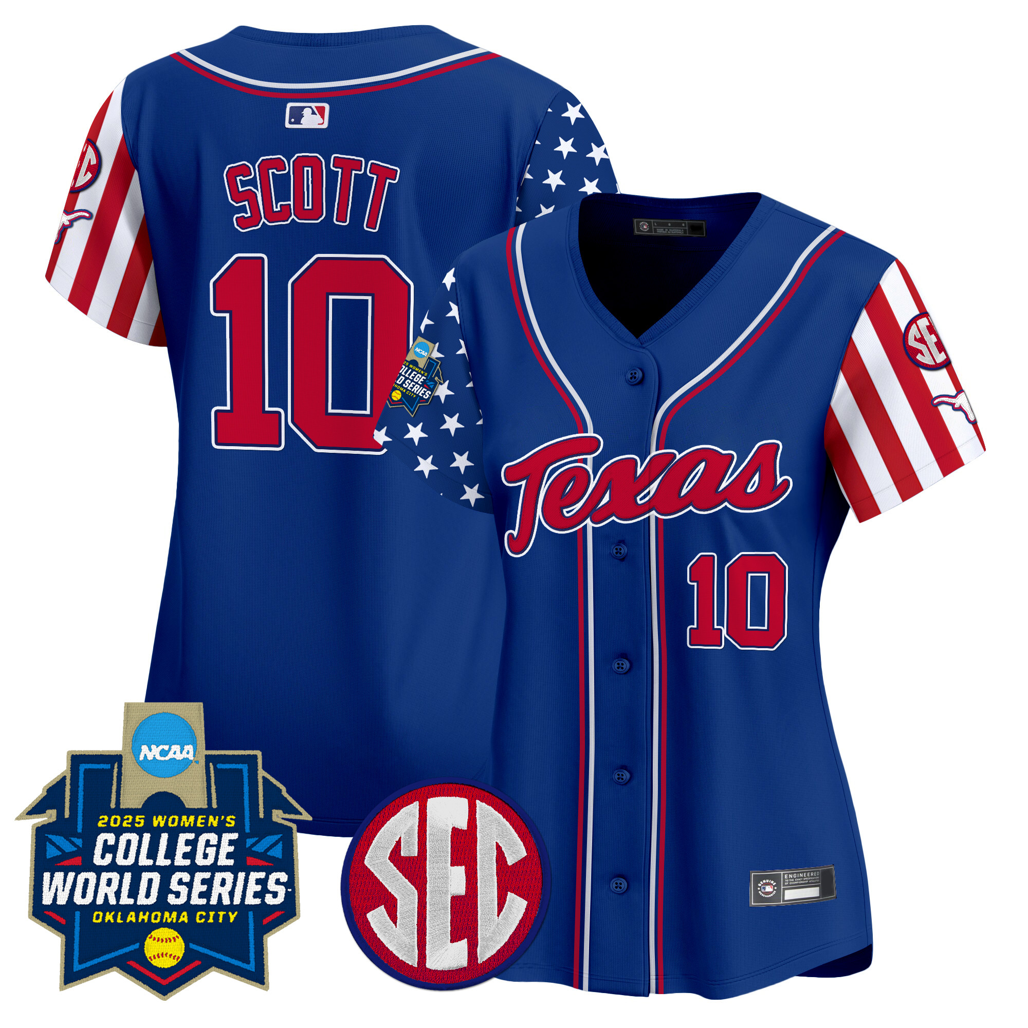 Women's Texas Longhorns Softball 2025 Independence Day Vapor Premier Limited Jersey - All Stitched
