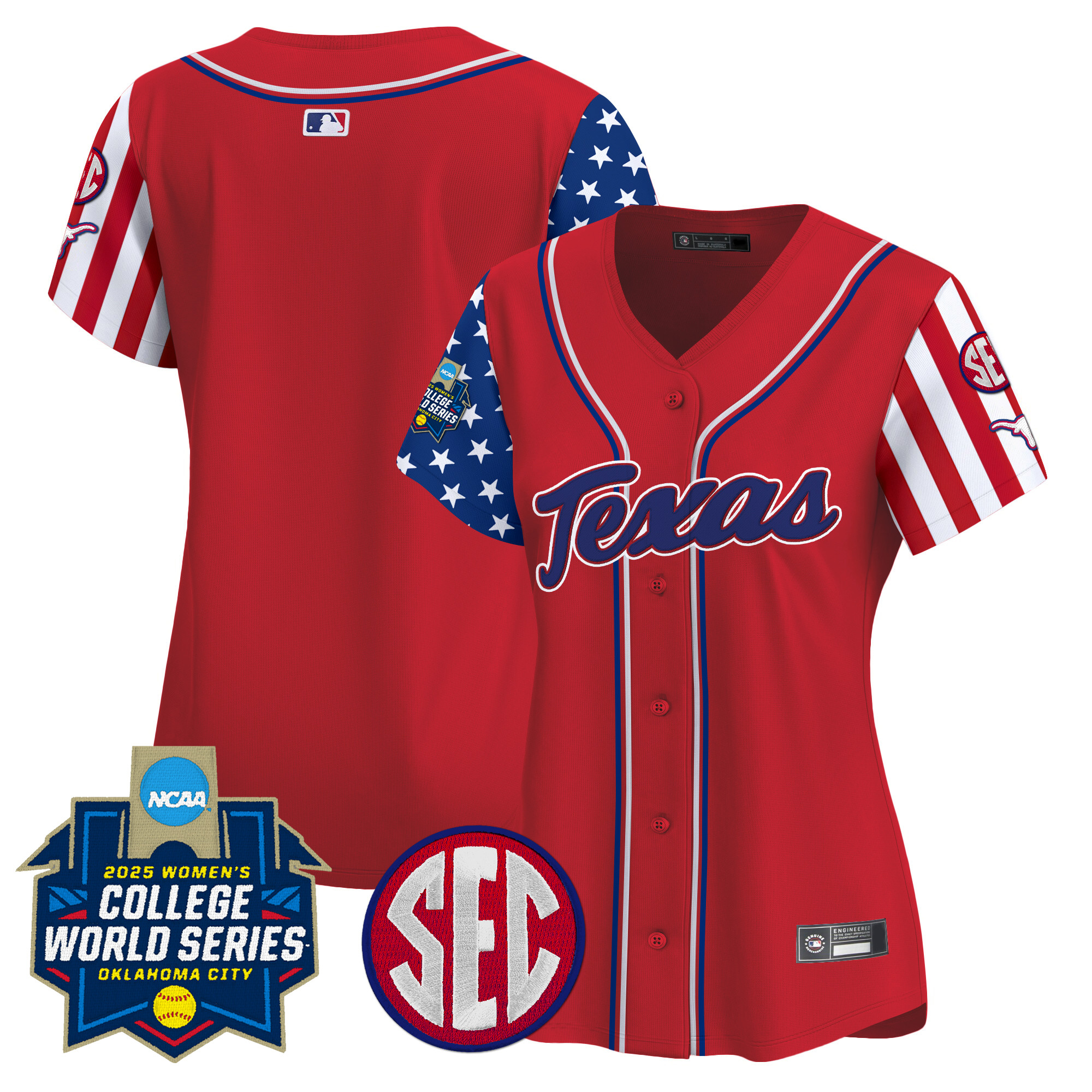 Women's Texas Longhorns Softball 2025 Independence Day Vapor Premier Limited Jersey - All Stitched