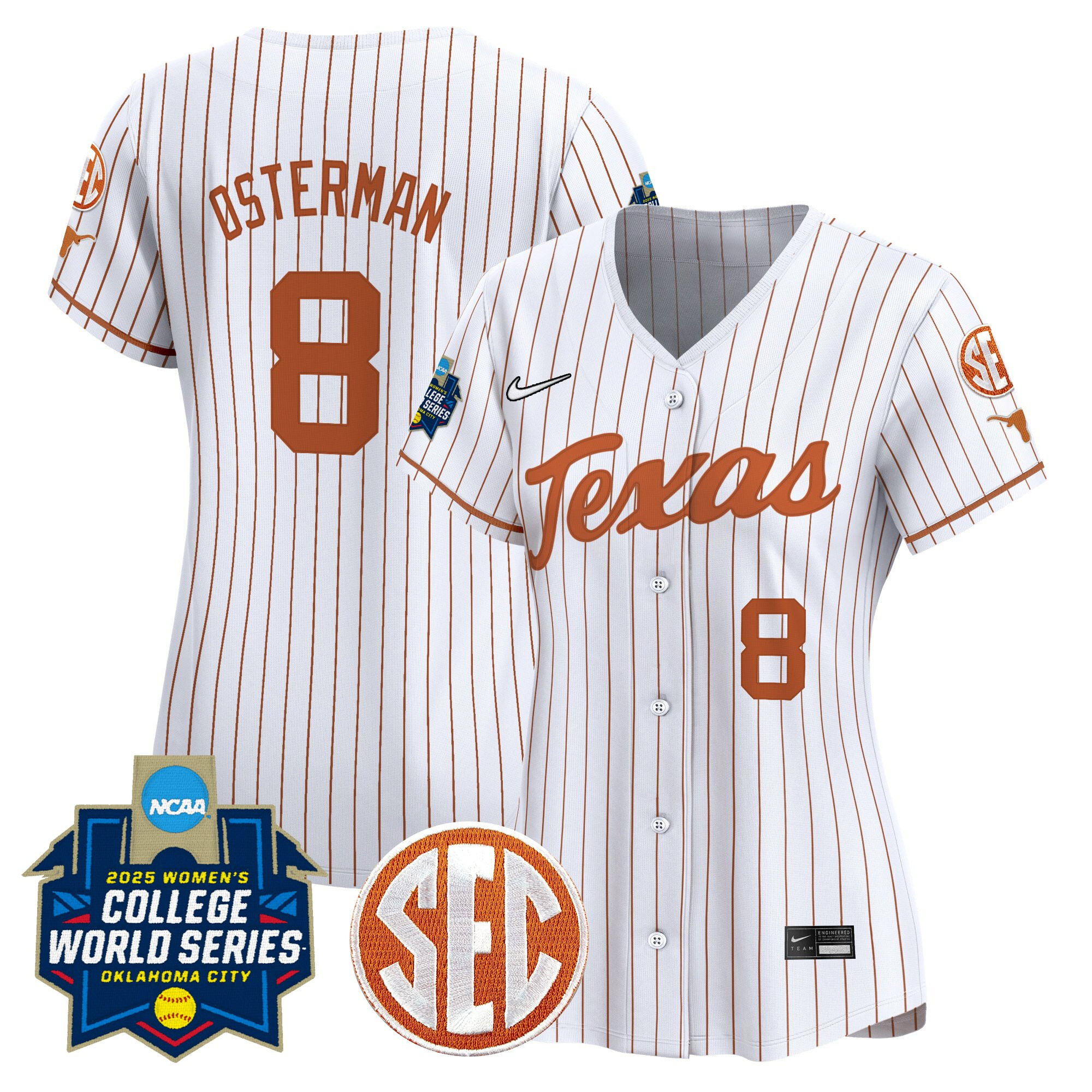 Women's Texas Longhorns Softball 2025 World Series (WCWS) Vapor Premier Limited Jersey - All Stitched