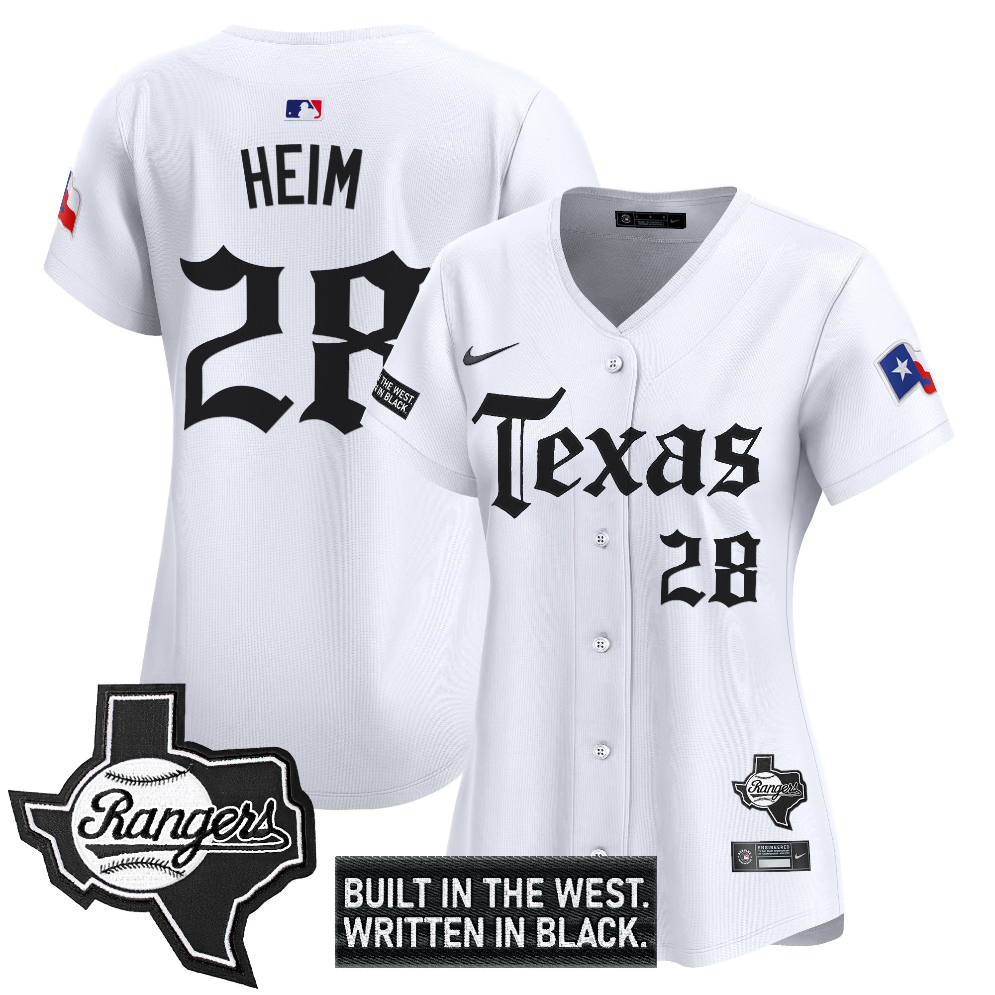 Women's Texas Rangers 'Gothic Frontier Edition' Vapor Premier Limited Jersey - All Stitched