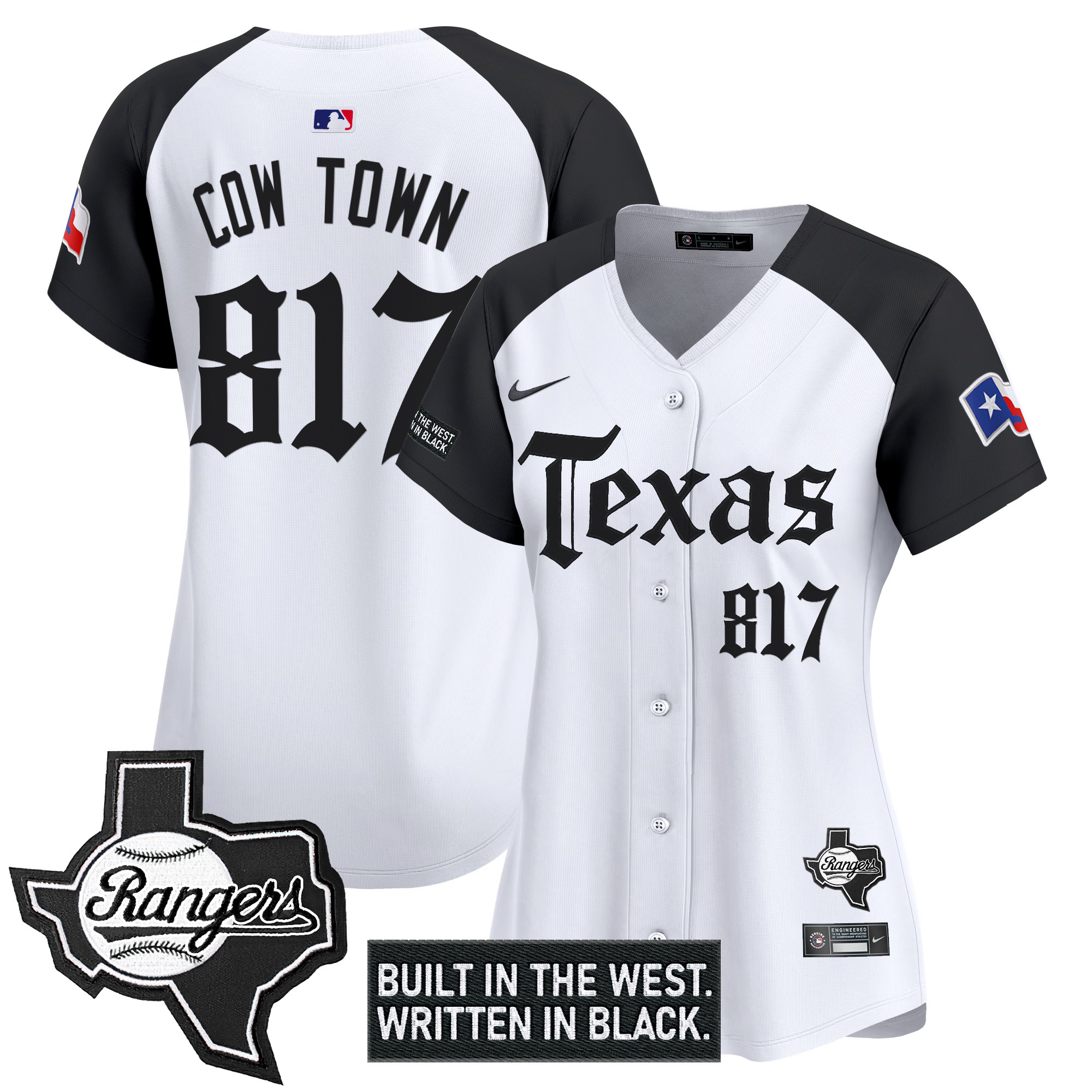 Women's Texas Rangers 'Gothic Frontier Edition' Vapor Premier Limited Jersey - All Stitched