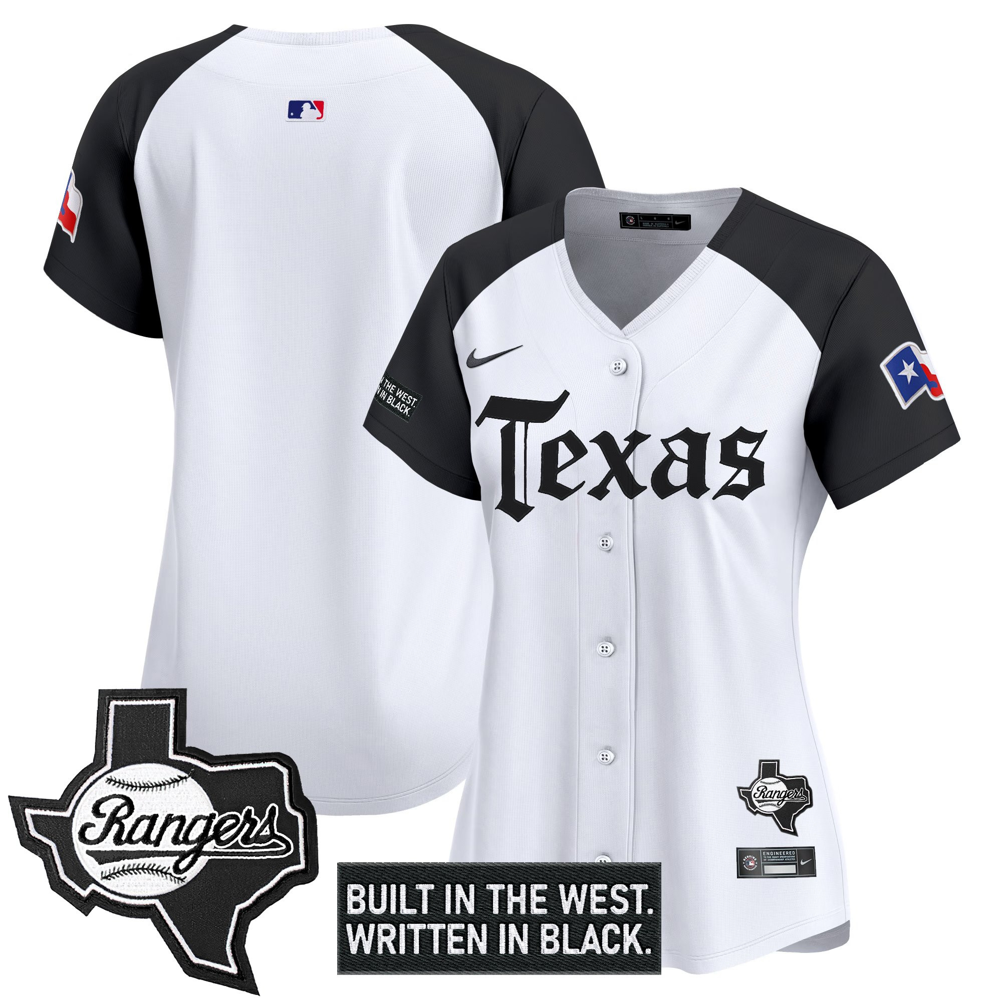 Women's Texas Rangers 'Gothic Frontier Edition' Vapor Premier Limited Jersey - All Stitched