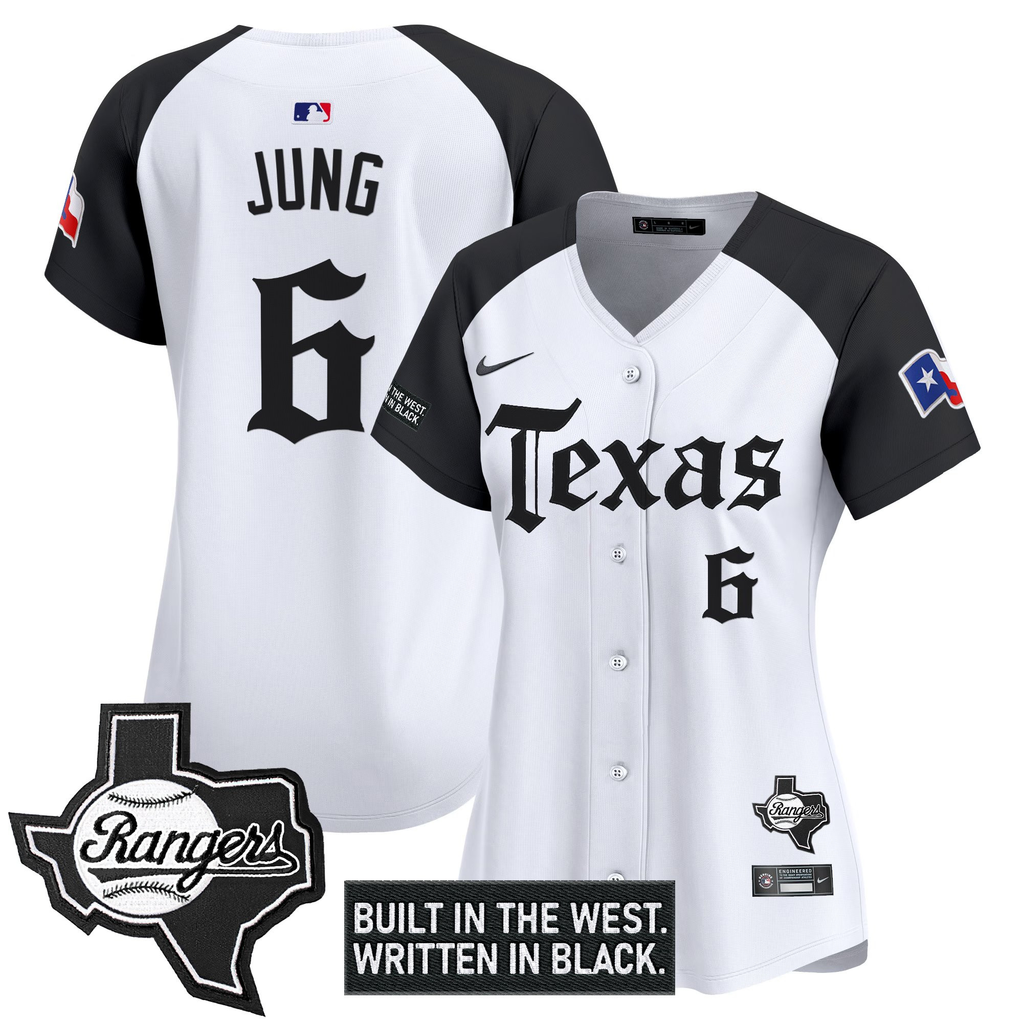Women's Texas Rangers 'Gothic Frontier Edition' Vapor Premier Limited Jersey - All Stitched