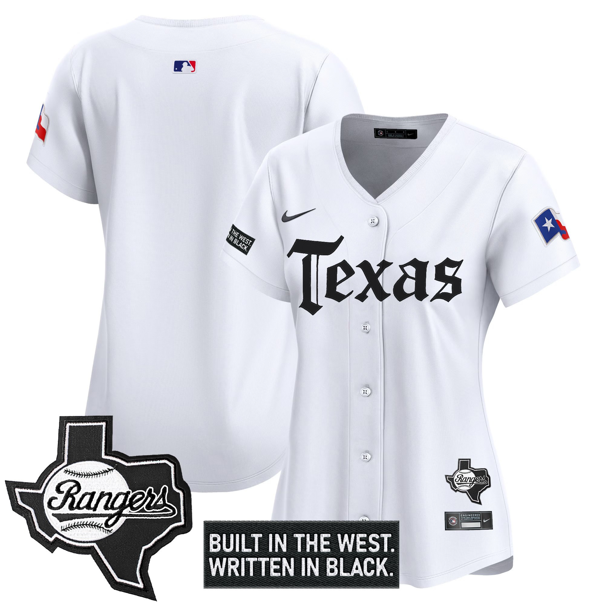 Women's Texas Rangers 'Gothic Frontier Edition' Vapor Premier Limited Jersey - All Stitched