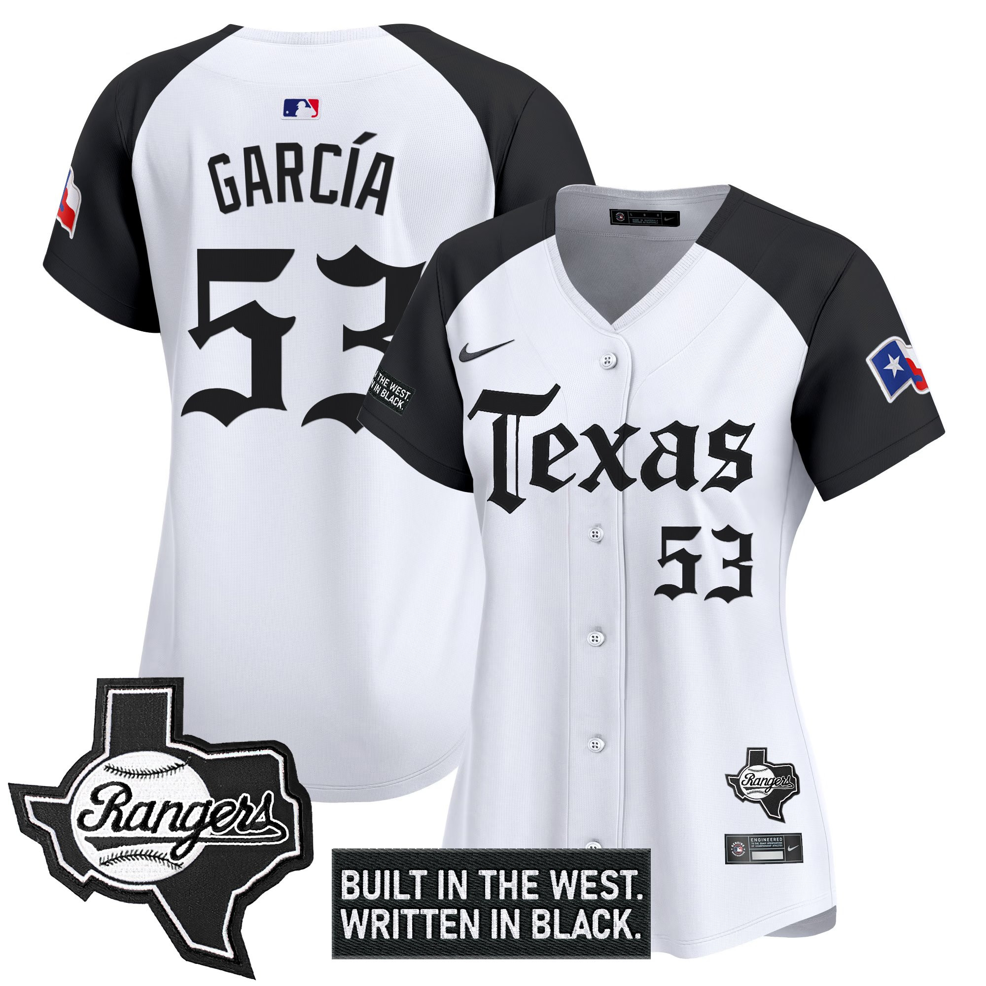 Women's Texas Rangers 'Gothic Frontier Edition' Vapor Premier Limited Jersey - All Stitched