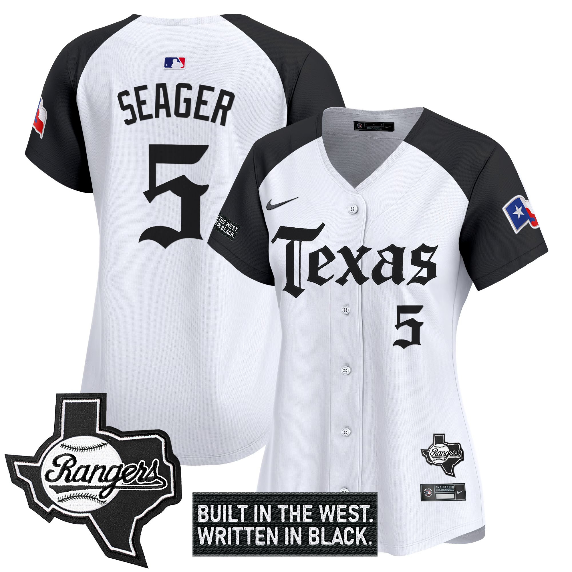 Women's Texas Rangers 'Gothic Frontier Edition' Vapor Premier Limited Jersey - All Stitched