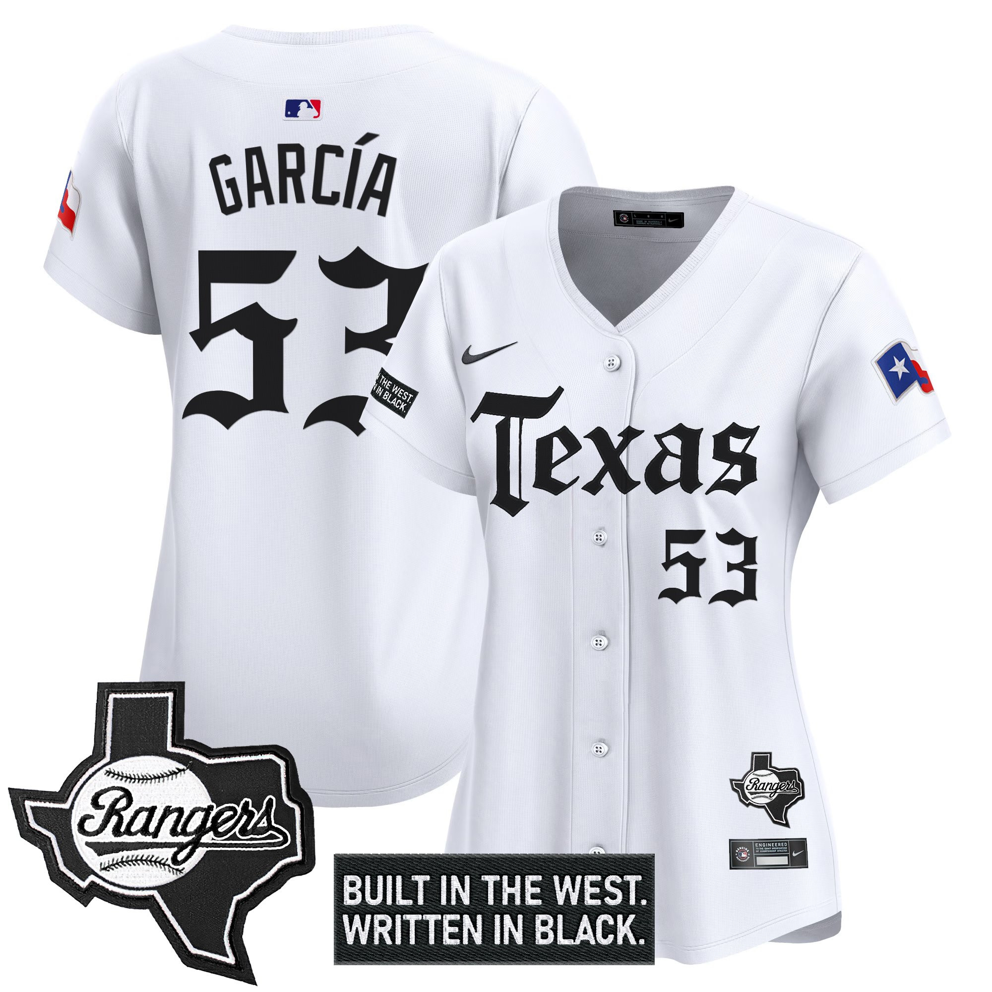 Women's Texas Rangers 'Gothic Frontier Edition' Vapor Premier Limited Jersey - All Stitched
