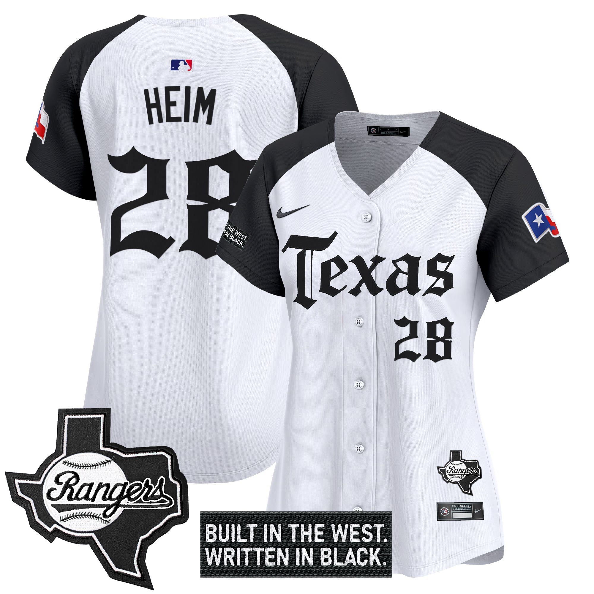 Women's Texas Rangers 'Gothic Frontier Edition' Vapor Premier Limited Jersey - All Stitched