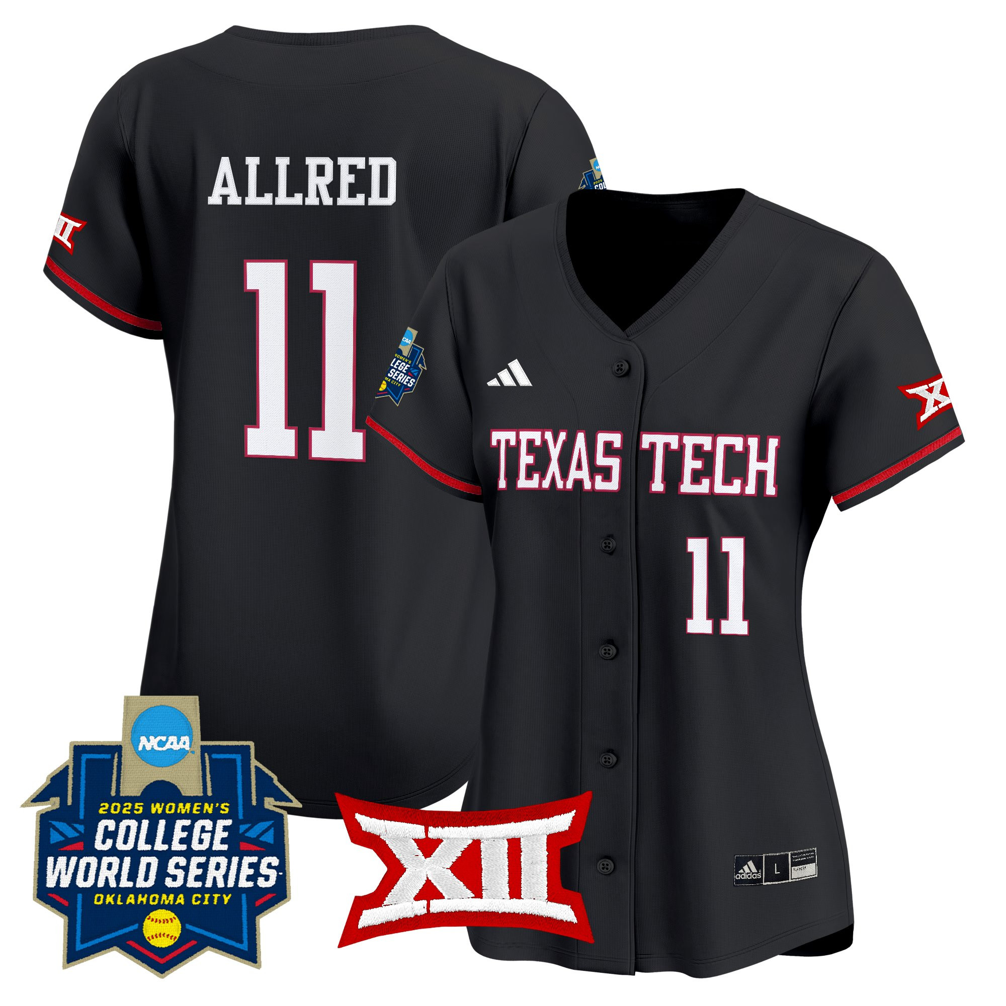 Women's Texas Tech Red Raiders Softball 2025 World Series (WCWS) Vapor Premier Limited Jersey - All Stitched