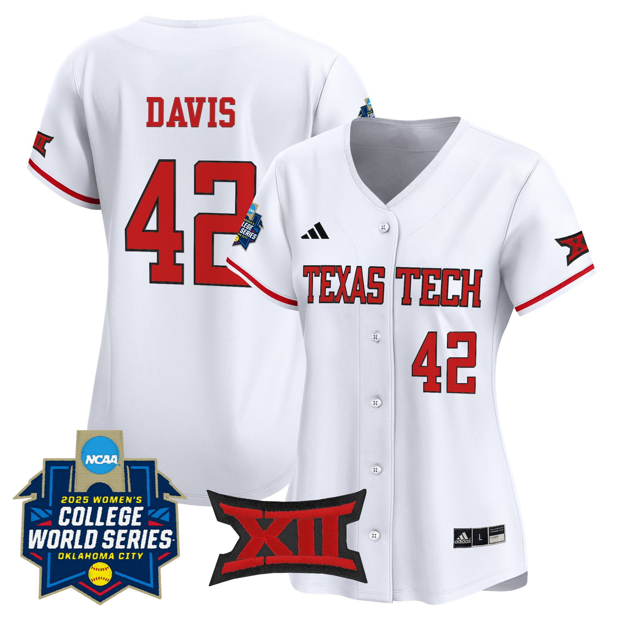 Women's Texas Tech Red Raiders Softball 2025 World Series (WCWS) Vapor Premier Limited Jersey - All Stitched
