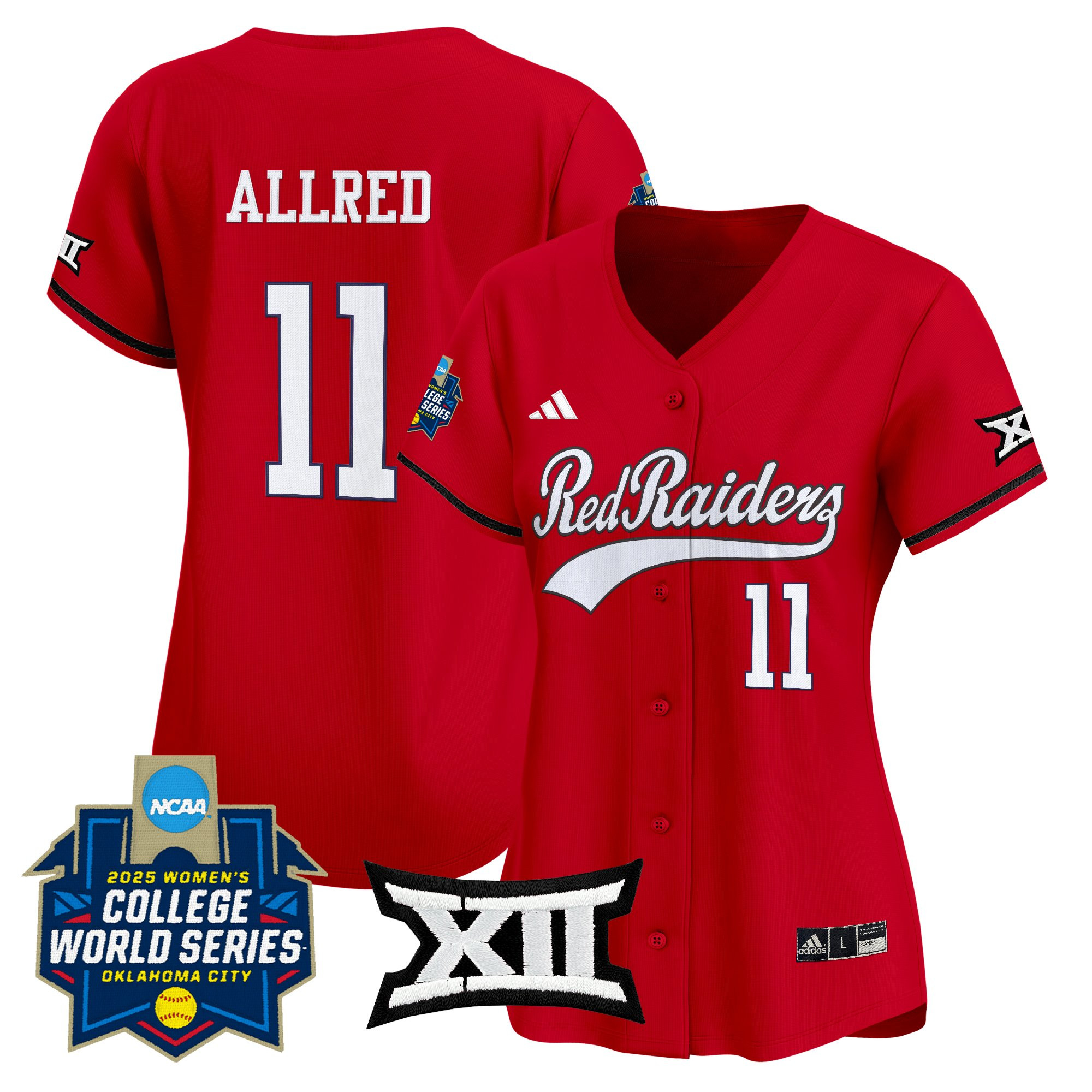 Women's Texas Tech Red Raiders Softball 2025 World Series (WCWS) Vapor Premier Limited Jersey - All Stitched