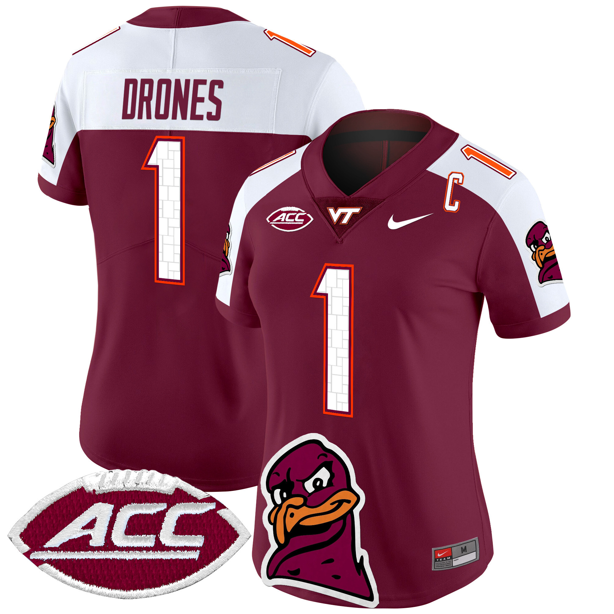Women's Virginia Tech Hokies 2025 Vapor Limited Jersey - All Stitched