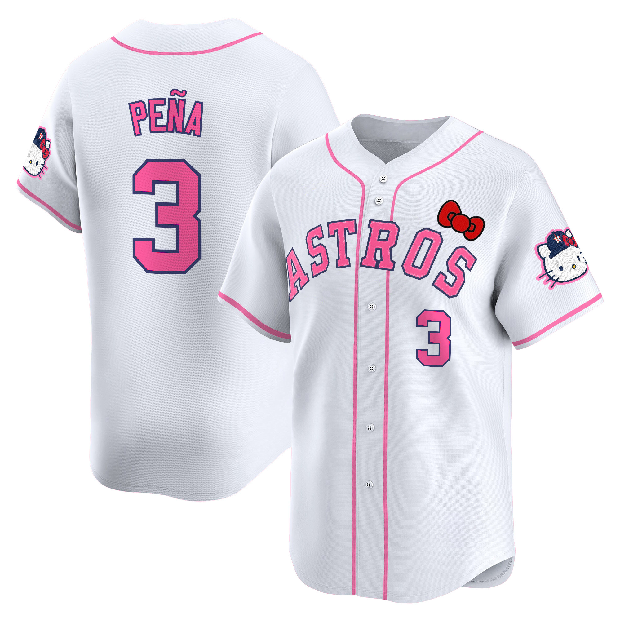 Youth's Houston Astros Hello Kitty Vapor Premier Limited Jersey V2 - All Stitched