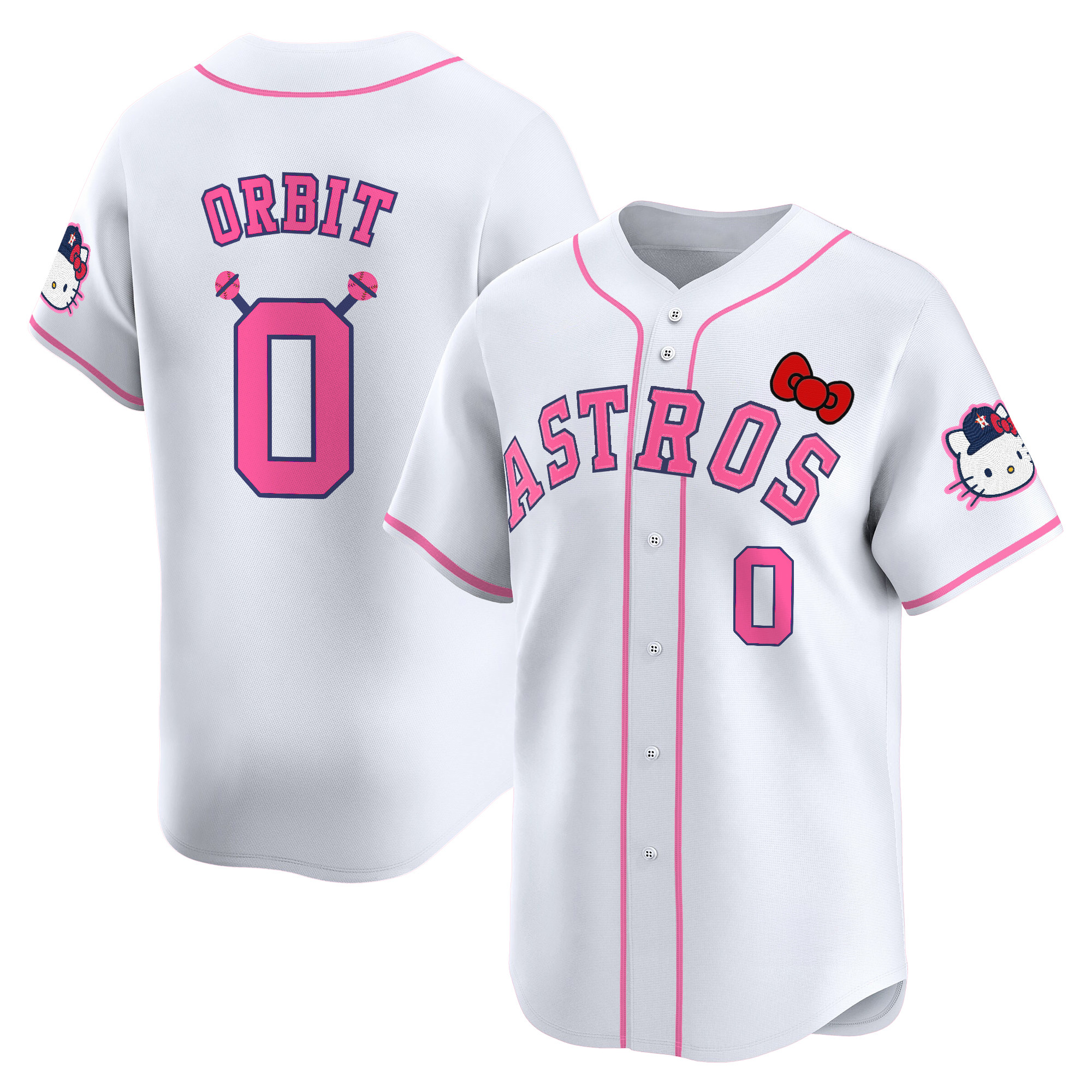 Youth's Houston Astros Hello Kitty Vapor Premier Limited Jersey V2 - All Stitched