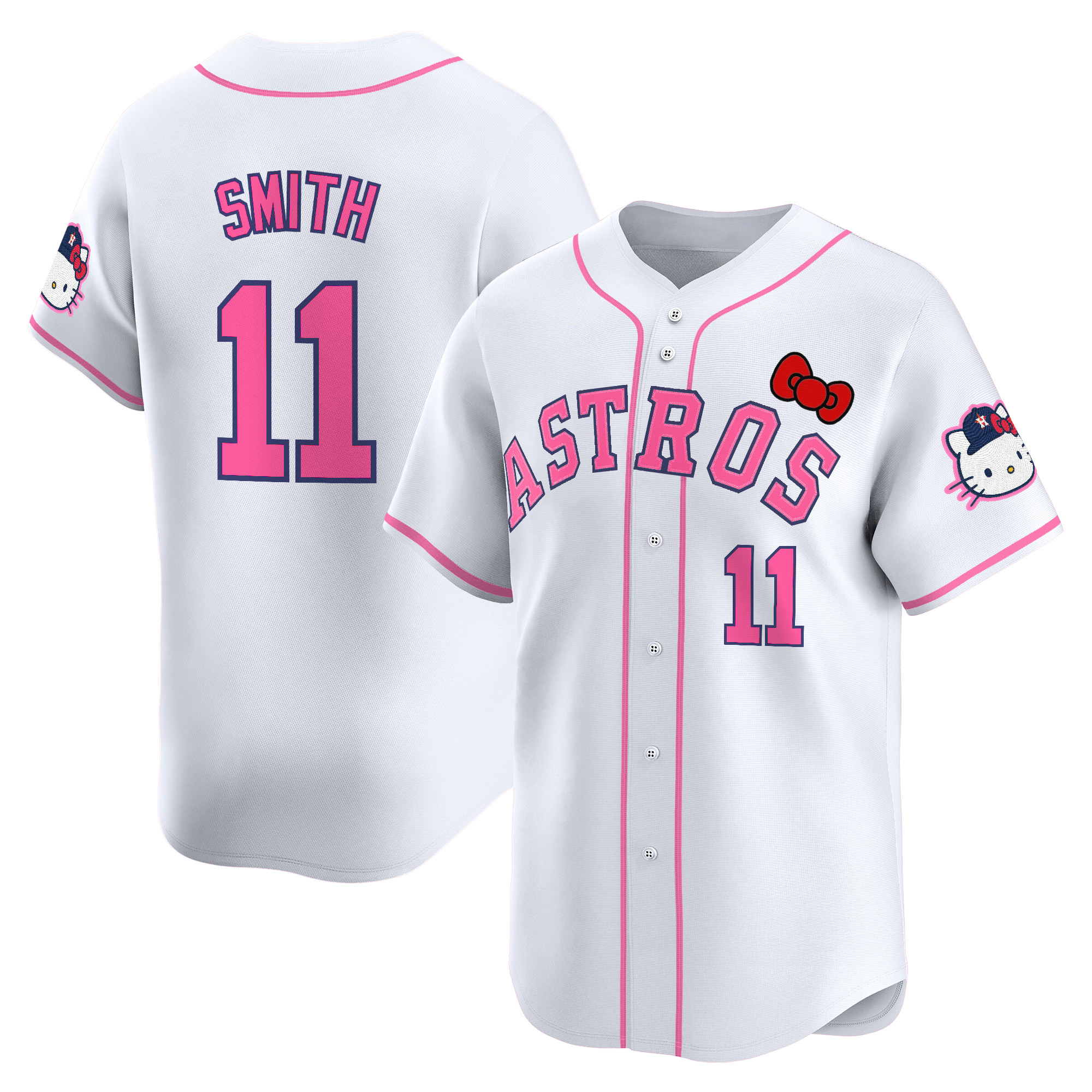 Youth's Houston Astros Hello Kitty Vapor Premier Limited Jersey V2 - All Stitched