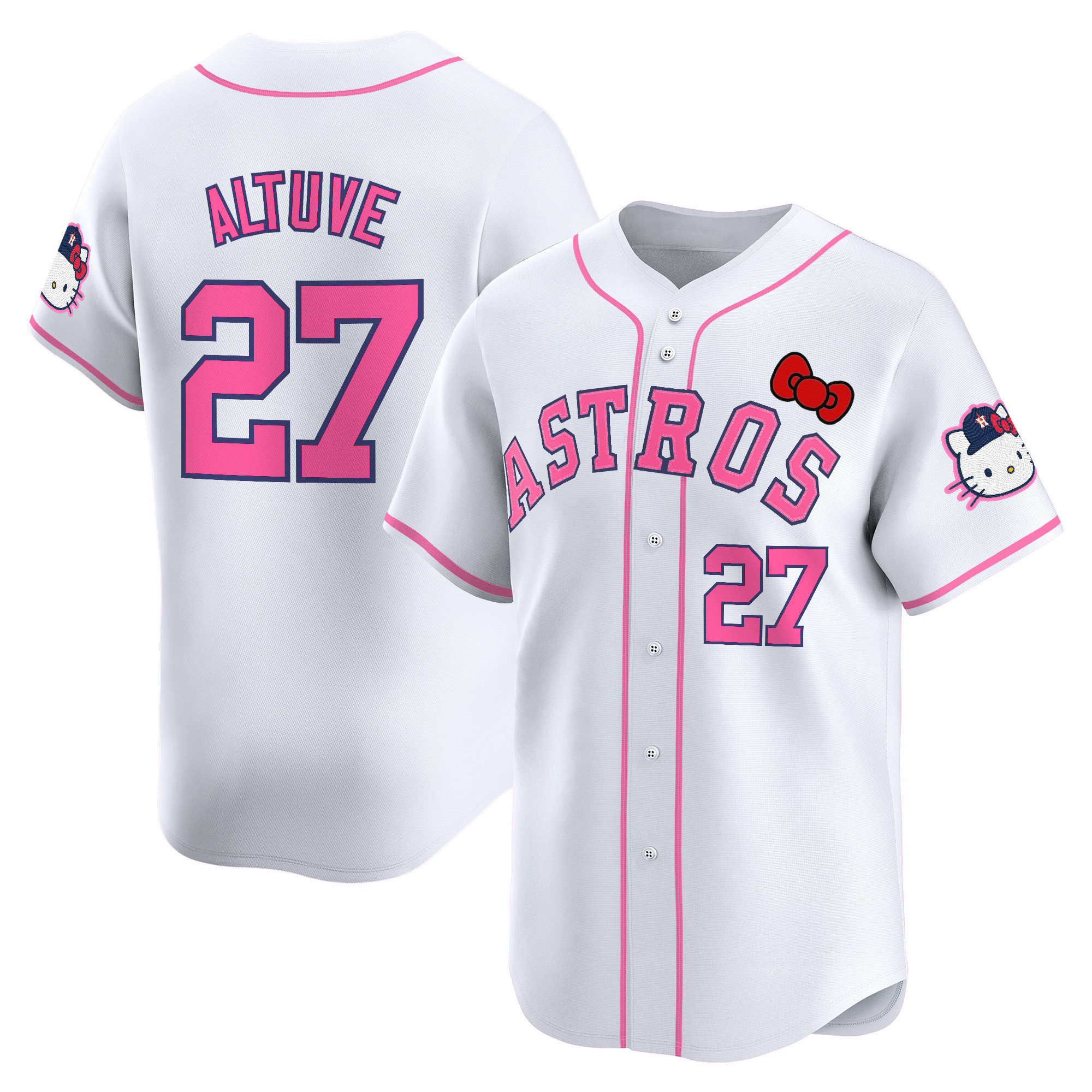 Youth's Houston Astros Hello Kitty Vapor Premier Limited Jersey V2 - All Stitched