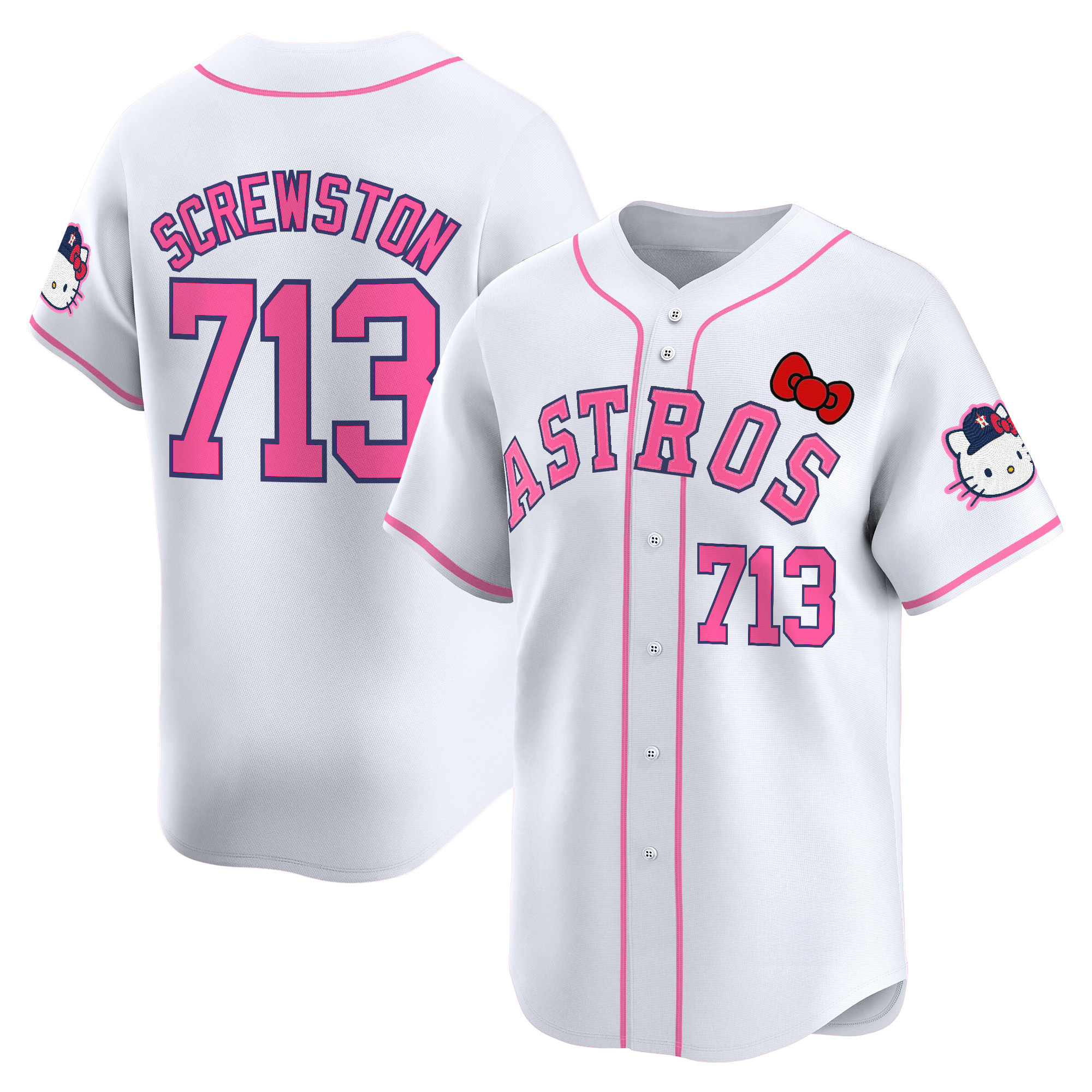 Youth's Houston Astros Hello Kitty Vapor Premier Limited Jersey V2 - All Stitched