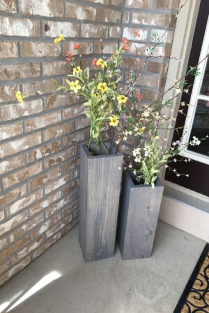 Rustic Reclaimed Wood Porch Vases Welcome Home with Farmhouse Charm