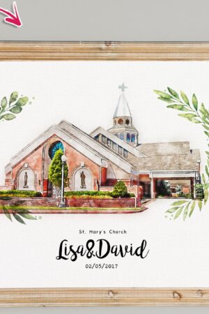 Personalized Watercolor Masterpiece Capture the Essence of Your Special Venue