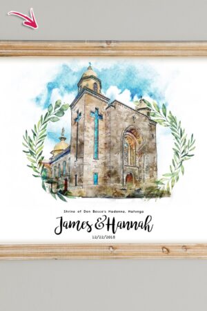 Personalized Watercolor Masterpiece Capture the Essence of Your Special Venue