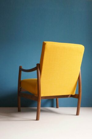 Vintage Mustard Mid-Century Modern Armchair Restored Charm for Your Abode