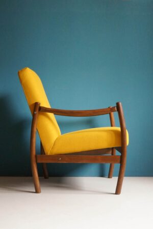 Vintage Mustard Mid-Century Modern Armchair Restored Charm for Your Abode