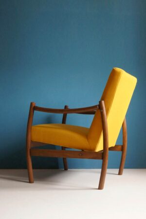 Vintage Mustard Mid-Century Modern Armchair Restored Charm for Your Abode