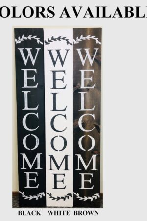 Rustic Vertical Welcome Sign Elevate Your Entryway with Timeless Charm