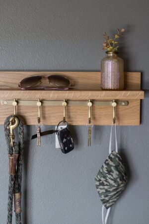 Premium Solid White Oak Key Rack Organize Your Entryway with Style