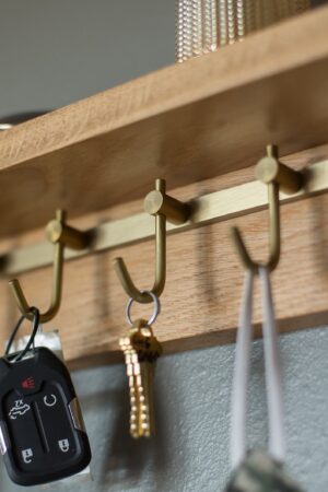 Premium Solid White Oak Key Rack Organize Your Entryway with Style