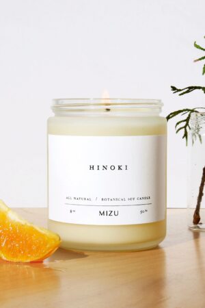 Invigorating Citrus and Woodsy Escape HINOKI Essential Oil Candle - Awaken Your Senses