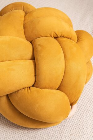 Luxurious Vegan Suede Desert Knot Floor Cushion Elevate Your Home with a Modern Oasis