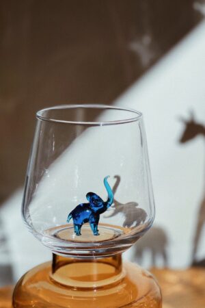 Captivating Blue Elephant Drinking Glass A Safari-Inspired Sip of Elegance