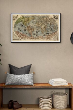 1565 Known World Map by Gastaldi Bertelli A Vintage Masterpiece for Your Home or Office