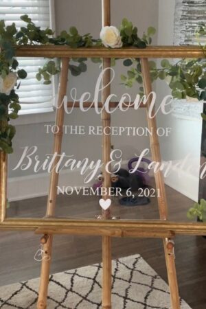 Personalized Wedding Welcome Sign Decal Celebrate Your Special Day with Style