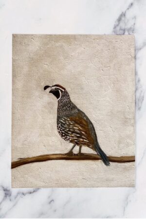 Unveiling the Rustic Charm Vintage Quail Oil Painting Print for Wildlife Enthusiasts