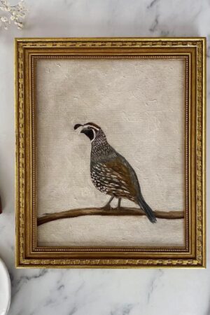 Unveiling the Rustic Charm Vintage Quail Oil Painting Print for Wildlife Enthusiasts