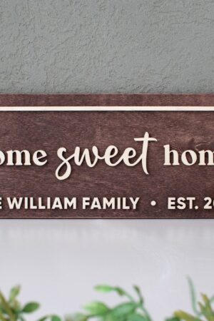 Personalized Home Sweet Home Sign A Cherished Keepsake for Your First Nest