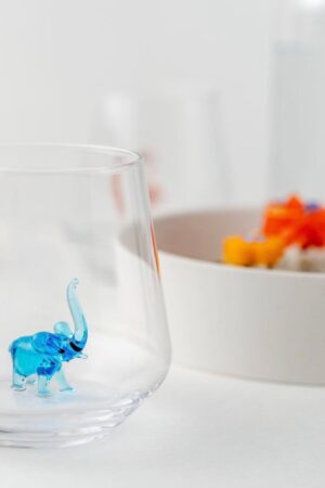 Captivating Blue Elephant Drinking Glass A Safari-Inspired Sip of Elegance