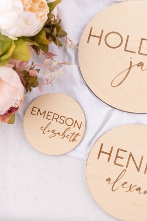 Personalized Engraved Baby Name Sign Capture Precious Moments with a Modern Birth Announcement