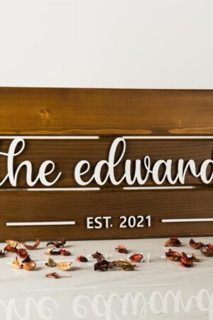 Personalized Family Name Sign A Timeless Keepsake for Your Home and Heart