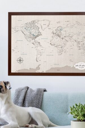 Unveil Your Artistic Journey World Watercolor Map DIY - A Cherished Anniversary Gift