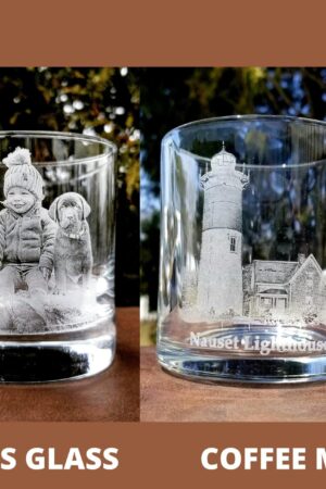 Personalized Etched Picture Rocks Glass A Unique Father's Day Gift