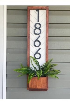 Fairview Vertical Address Sign Planter Personalize Your Home with Style and Functionality