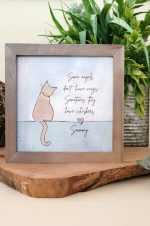 Cherished Memories Personalized Cat Memorial Gift for Grieving Pet Owners