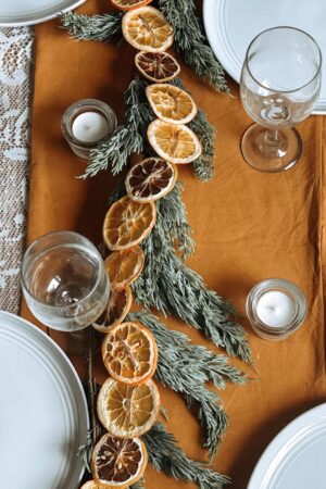 Rustic Garland Dried Orange & Lemon Garland with Natural Twine for Primitive, Minimalist, and Cottage Core Decor